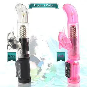 Novelty sex product erotic toys 360 degree rabbit dolphin vibrator