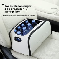 Boîte de rangement multifonction pliable pour coffre de voiture avec compartiment à gants