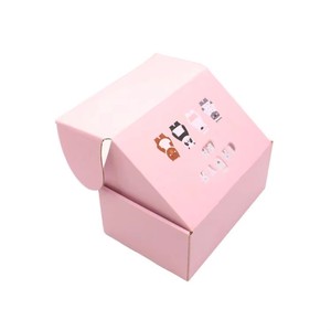 <span class=keywords><strong>Caja</strong></span> <span class=keywords><strong>de</strong></span> Envío Plana Personalizada <span class=keywords><strong>de</strong></span> Cartón Corrugado Kraft Rosa - Product Image 3