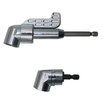 Ensemble de tournevis à angle de 105 degrés, adaptateur de support, embouts réglables, buses, tournevis à angle, outil magnétique à angle de 1/4 pouce