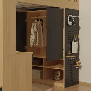 Cama Alta de Madera con Escritorio y Almacenamiento, Tipo Moderno Multifuncional para Niños, para Dormitorio o Apartamento DF2025-GNC004 Loft B - Product Image 2