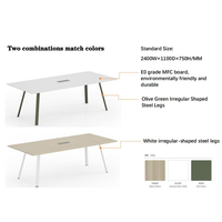 Table de conférence modulaire au design moderne, simple et écologique, adaptée à 3 à 6 personnes
