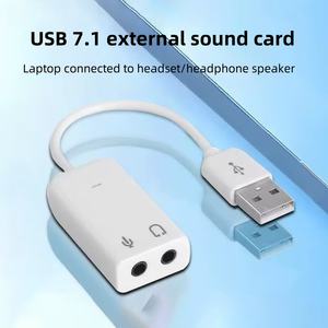 Computadora portátil con cable USB 7,1 Tarjeta de sonido Computadora independiente externa Escritorio con cable Sin sonido de unidad - Product Image 2