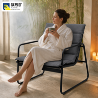 Chaise longue pliante moderne en fer, imperméable, pour jardin/cour extérieure