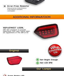 Nuevas Luces Reflectoras Traseras para <span class=keywords><strong>Subaru</strong></span> XV 2018-2023 <span class=keywords><strong>Outback</strong></span> 2015-2020, Reflector Trasero con Señal de Giro Dinámica, Luces de Freno y Niebla - Product Image 3