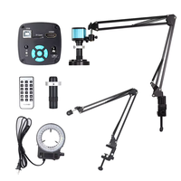 Microscopio Digital 4K con Cámara de 48MP, Pantalla LCD, Lente de 150X, Luz LED, Soporte Plegable para Reparación y Soldadura
