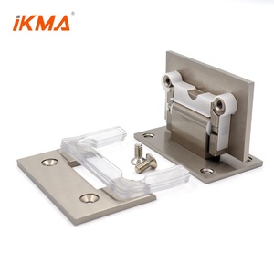 Gen037 góc bên phải chải Niken 90 độ 3/8 "đến 1/2" (10 đến 12mm) Kính để tường đầy đủ trở lại tấm vòi hoa sen cửa pivot bản lề - Product Image 3