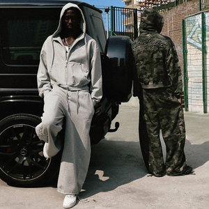 Ensembles de sweats à capuche zippés respirants pour couples, style streetwear hip-hop, imprimés camouflage, pour hommes et femmes, collection automne, vente en gros, haute qualité - Product Image 1
