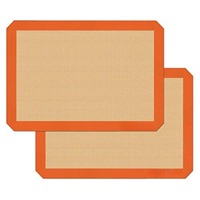 Tapis de cuisson en silicone orange, revêtement antiadhésif pour four, réutilisable plus de 1000 fois, taille et logo personnalisables
