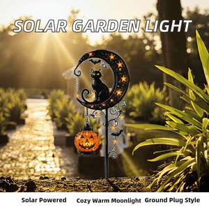 Lámpara Solar LED de Hierro Forjado para Jardín Exterior con Sensor de Luz, Funciona con Pilas AA, Clasificación IP65 - Product Image 3