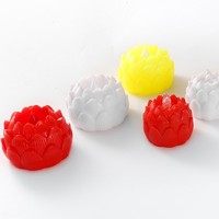 Candele di plastica all'ingrosso del fiore di colore dell'oscillazione elettronico delle luci tremolanti della candela leggera senza fiamma della candela principale elettrica all'ingrosso del loto