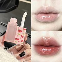 Set Perawatan Bibir Harian 2 Buah: Lip Balm Kaca Transparan Melembapkan, Menutrisi, Mengelupas Kulit Mati, dan Lip Oil Pelembap, Lip Gloss