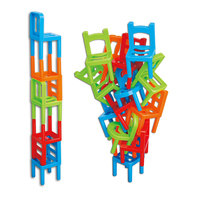 Jeu d'empilage interactif pour enfants : Chaise éducative en plastique pour l'éveil à la pensée logique et à la persévérance