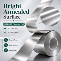 Feuille de titane recuit brillant GR1 GR2 ASTM B265 0,025-2 mm pour applications électrochimiques, aérospatiales, médicales, découpe sur mesure, OEM