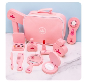 Juguete de Madera Weixuan para Niñas, Kit de Peluquería y Maquillaje de <span class=keywords><strong>Princesa</strong></span> Rosa, Juego de Imitación para Niños de 4 a 6 Años - Product Image 2
