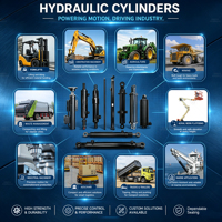 Cylindre hydraulique à double effet robuste avec crochet de levage soudé et chromé dur pour camions à benne basculante et gestion des déchets