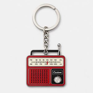 Vente en gros de porte-clés rétro personnalisés de haute qualité, porte-clés souvenirs de station de radio, porte-clés vintage en métal - Product Image 2