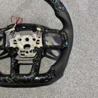 Volant en fibre de carbone bleu forgé avec éclairage LED pour Ford Mustang GT 2024 2025 2026