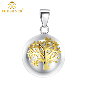 2025 Venta caliente embarazo mujeres bebé joyería regalo moda Árbol de la vida Bola de los deseos collar mexicano colgante para futura mamá - Product Image 3