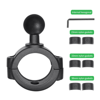 Base de Riel Guía Tubular Mediana con Bola de Tamaño B de 1 Pulgada o Tamaño C de 1.5 Pulgadas para Manillar VIN-BC-3U-1/VIN-BC-3U-1.5