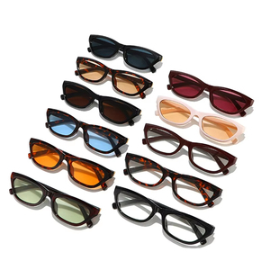 Custom Logo 2026 Retro Men Women <b>Candy</b> Color Square Sun Glasses UV400 Small Frame Cat <b>Eye</b> Sunglasses - Product Image 4