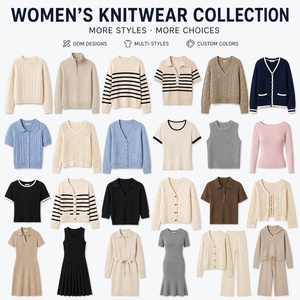 Custom Polo Collar Striped <strong>Women's</strong> Pullover Knitwear Summer Short <strong>Womens</strong> Sweater Sleeve Loose <strong>Jumper</strong> <strong>for</strong> <strong>Women</strong> - Product Image 5