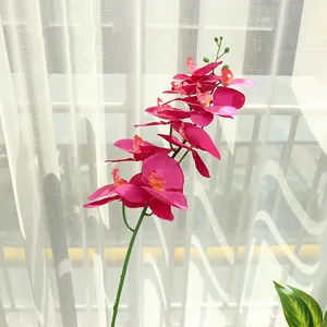 Artificial Flower Single Nine-headed Butterfly Orchid Artificial Plant Creative Wedding Home Decoration Phalaenopsis Orchid