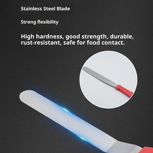 Espátula para crema, cuchillo dentado para cortar <span class=keywords><strong>pan</strong></span> de acero inoxidable, cuchillo para desmoldar pasteles, cuchillo para besar, herramienta de acabado para hornear - Product Image 2