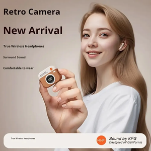 Auricolari Wireless In-Ear Retro Camera Q86 con Display LED <span class=keywords><strong>e</strong></span> Funzione a Bassa Latenza per il Gaming - Product Image 6