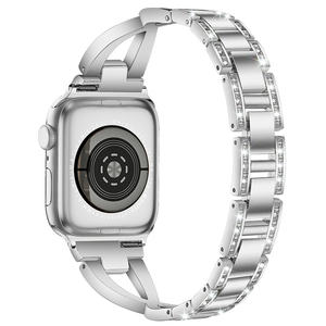 Charm-Correa <span class=keywords><strong>de</strong></span> diamante <span class=keywords><strong>de</strong></span> Metal para Apple Watch, pulsera <span class=keywords><strong>de</strong></span> acero inoxidable para <span class=keywords><strong>Iwatch</strong></span> <span class=keywords><strong>de</strong></span> 41mm, 45mm, <span class=keywords><strong>serie</strong></span> 7, <span class=keywords><strong>6</strong></span>, 5, 4 Se - Product Image 2