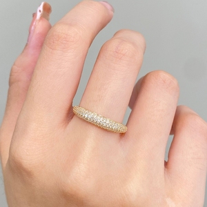 Aazuo – bijoux Vintage en or jaune massif 18 carats, bagues en diamants naturels à taille brillante, 0,50 ct, bague à lignes tendance, cadeau pour femme - Product Image 6