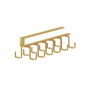 Creative Double-Row Iron Storage <strong>Rack</strong> <strong>Hook</strong> Punch-Free Hanging Cabinet for Kitchen Dinnerware &amp; <strong>Pot</strong> for Wardrobe Storage - Product Image 2