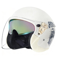Casque de moto ABS pour adulte, certifié DOT, double visière, casque ouvert pour la sécurité à moto