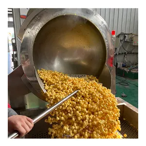 China Snack Food Mushroom Popcorn Maker Machine Industrial Gas Popcorn Machine Automatic