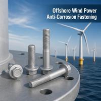 Vis à tête hexagonale avec bride, revêtues de flocons de zinc, résistantes à la corrosion marine (5000 heures de pulvérisation salée ASTM B117), fixations en gros
