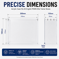 MAIBOLEN Factory Direct PKM ETB Boîtier en acrylique transparent 99 % de protection UV 5 mm PMMA Boîte de présentation magnétique pour objets de collection