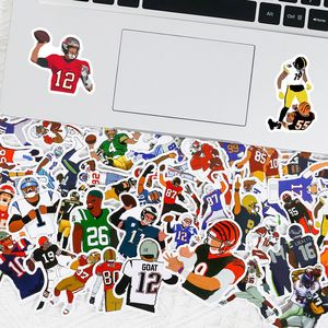 50 autocollants découpés à l'emporte-pièce sur le thème du football américain, autocollants sportifs en vinyle imperméables pour voiture, bouteille, carnet - Product Image 2