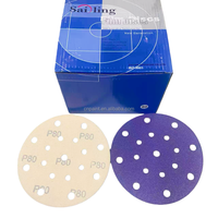 Disques abrasifs en céramique d'aluminium violet OEM de 6 pouces (17 trous, 150 mm) / papier abrasif pour le polissage du bois, du métal et des meubles