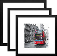 Bingkai Poster Persegi Panjang MDF 24x36 Inci Hitam Kepadatan Tinggi Vertikal/Horizontal Pemasangan Dinding Bingkai Foto Besar