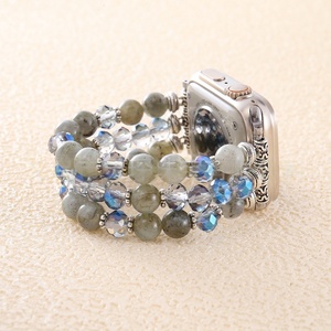 สายรัดข้อมือประดับลูกปัดหินสำหรับ <span class=keywords><strong>Apple</strong></span> <span class=keywords><strong>Watch</strong></span> Band 38 40 41 42 <span class=keywords><strong>44</strong></span> 45 49 มม. สำหรับ Iwatch Ultra 2 <span class=keywords><strong>Se</strong></span> 9 8 7 6 5 Correa - Product Image 4
