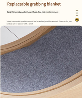 Roue de course sportive pour chat Roue pour chats Cadre d'escalade en bois Litière pour chat Roue de fitness pour intérieur