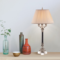 Lampe de Table en laiton au style Vintage, grande taille, ornée de cire résistante, luminaire décoratif d'intérieur