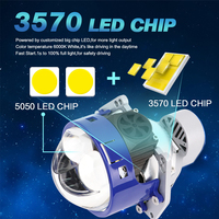 Haute puissance 78W 6000K double phare Laser 3 pouces Bi Led projecteur importé CSP puce Led lentille lampe Biled projecteur lentille antibrouillard