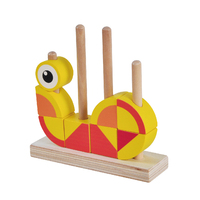 Juego de apilamiento de múltiples formas para niños, bloque apilador colorido educativo, bloques apiladores de mariposas