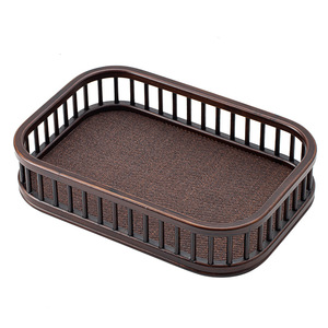 Chinese Style Bamboo <b>Tea</b> <b>Tray</b> Rectangular Small Serving <b>Tray</b> With Wooden Pattern For Residential Use - Product Image 5