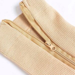 Compression <b>Socks</b> <b>Men</b> Women Support Knee Zipper Open Toe Thin Anti Fatigue Stretchy Casual Woven Cuff Over Knee Unisex - Product Image 5