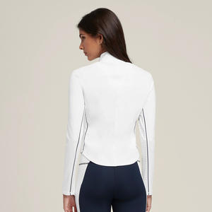 MAQVOB Venta al por mayor de lujo de tenis personalizado OEM ODM Prenda de fábrica Precio bajo Deportes activos Atlético Tenis Zip Chaqueta para las mujeres - Product Image 6