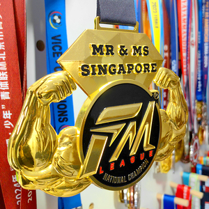 Di alta qualità Design personalizzato a buon mercato oro Fitness Sport medaglia in metallo Powerlifting peso medaglia - Product Image 2