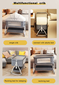 Cuna de bebé multifuncional de diseño moderno, cama de recién nacido, cama Queen portátil con costuras BB, cuna de grano de madera, dormitorio, Hospital al aire libre - Product Image 3