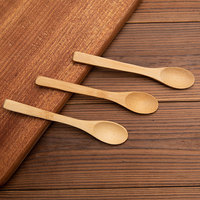 Mini Cuillères à Thé en Bois Écologiques avec Logo Personnalisé, Cuillère à Thé en Bambou en Stock pour Café, Confiture, Sels de Bain – Cuillère de Service